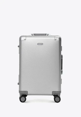 Mała walizka z aluminium na kółkach srebrna Wittchen