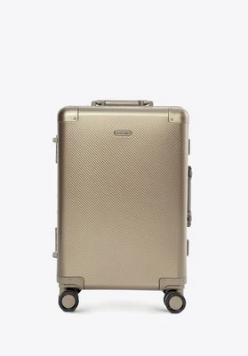 Mała walizka z aluminium na kółkach złota Wittchen