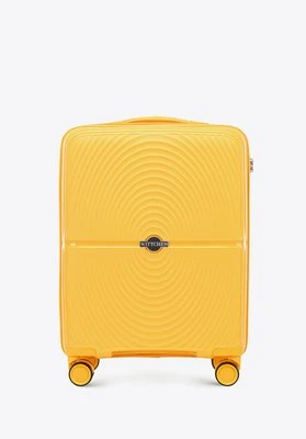 Mała walizka z polipropylenu w okręgi żółta Wittchen