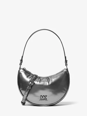 Mała wyściełana torebka Kyla z przepinanym paskiem ze skóry metalicznej MICHAEL Michael Kors