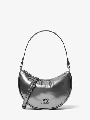 Mała wyściełana torebka Kyla z przepinanym paskiem ze skóry metalicznej Michael Kors
