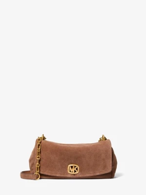 Mała zamszowa torebka na ramię Bryant Michael Kors BRĄZOWY (Brązowy)