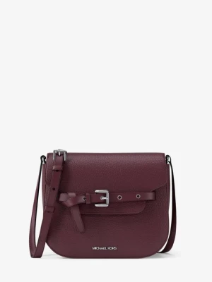 Mała zaokrąglona torebka do przewieszenia przez ramię Emilia ze skóry groszkowej Michael Kors OXBLOOD (Czerwony)