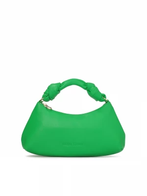 Mała zielona torebka do ręki z supełkami Kazar