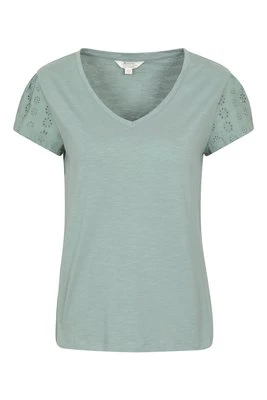 Malaga damska koszulka z haftowanym rękawem - Green Mountain Warehouse