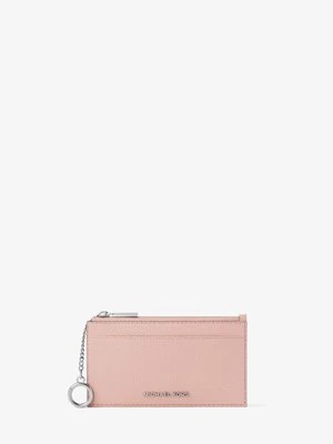 Małe etui na karty Jet Set ze skóry groszkowej MICHAEL Michael Kors