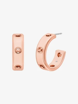 Małe kolczyki kółka z logo Michael Kors ROSE GOLD (Różowozłoty)