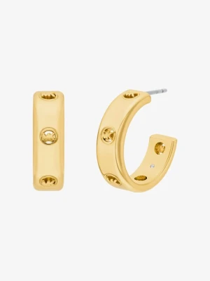 Małe kolczyki kółka z logo Michael Kors ZŁOTY (Złoty)