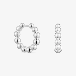 Małe Kolczyki Kreolki Ze Srebra Z Charmsami 15 Mm Gloss - Tous