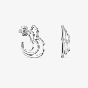 Małe Kolczyki Ze Srebra Bickie Z Potrójnym Sercem - Tous