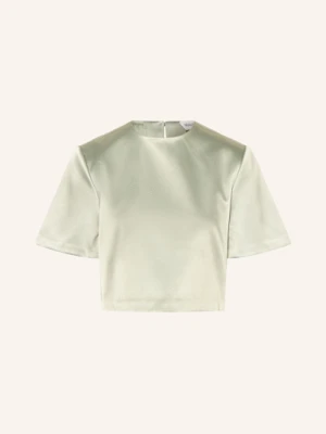 Malina Bluzka Ciana Z Satyny gruen