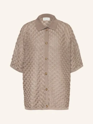 Malina Bluzka Z Dzianiny Oversize Moa beige
