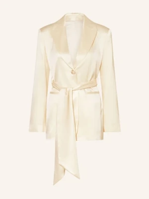 Malina Satyna Marynarka Liz weiss