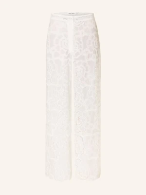 Malina Spodnie Stacy Z Ażurową Koronką weiss