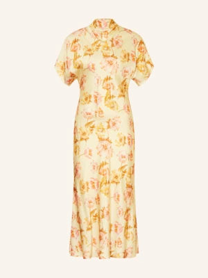 Malina Sukienka Satynowa Alivia gelb