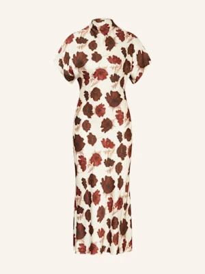 Malina Sukienka Satynowa Alivia rot