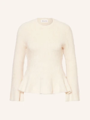 Malina Sweter Leandra Z Dodatkiem Alpaki weiss