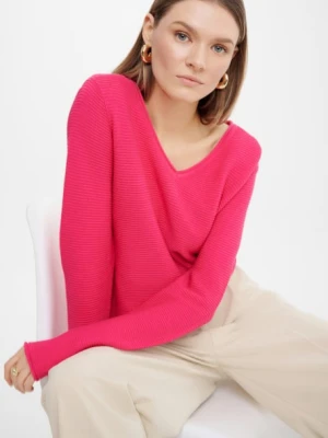 Malinowy sweter w stylu casual Greenpoint