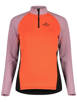 Maloja Bluza polarowa "NaspaeM" w kolorze pomarańczowo-jasnoróżowo-czarnym rozmiar: XS