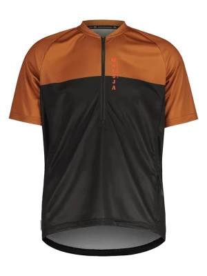 Maloja Koszulka kolarska "BarettiM" w kolorze jasnobrązowo-czarnym rozmiar: XL