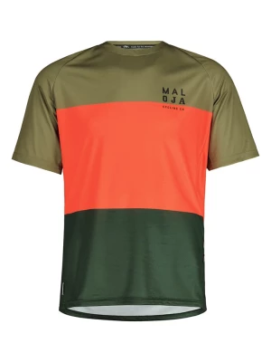Maloja Koszulka kolarska "BarettiM" w kolorze zielono-pomarańczowym rozmiar: L