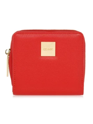 Mały czerwony portfel damski z logo OCHNIK