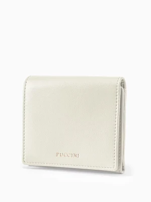 Mały damski portfel skórzany biały Puccini