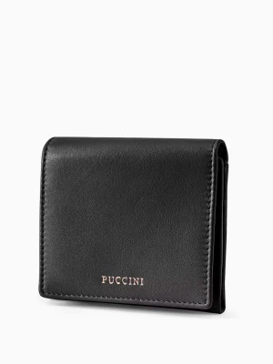 Mały damski portfel skórzany czarny Puccini