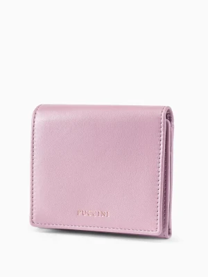 Mały damski portfel skórzany różowy Puccini