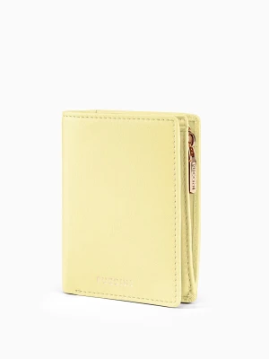 Mały damski portfel skórzany żółty Puccini
