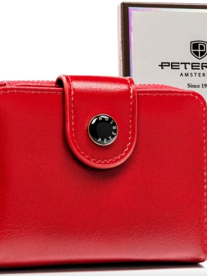 Mały, elegancki portfel damski ze skóry ekologicznej - Peterson Merg