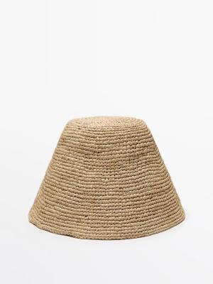 Mały Kapelusz Typu Bucket 100% Z Rafii - Surowy - - Massimo Dutti - Kobieta