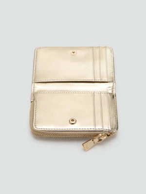 Mały pikowany portfel złoty - Kobieta - Rozmiar uniwersalny - MANGO