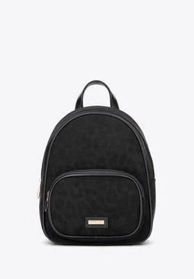 Mały plecak damski w motyw panterki czarny Wittchen