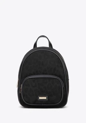 Mały plecak damski w motyw panterki czarny Wittchen