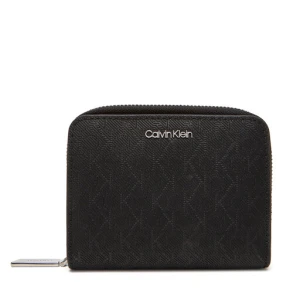 Mały Portfel Damski Calvin Klein Ck Must Aop Md Zip Around W Flap LV04F1037G Czarny
