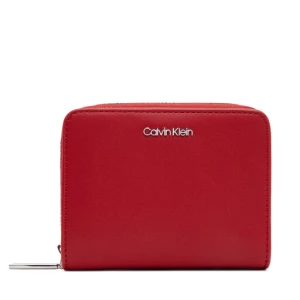 Mały Portfel Damski Calvin Klein Ck Must Medium Zip Around Wallet K60K611937 Czerwony