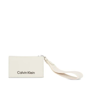 Mały Portfel Damski Calvin Klein Gracie K60K611689 Dk Ecru PC4
