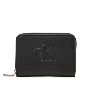 Mały Portfel Damski Calvin Klein Jeans Sculpted Med Flap Zip Around LV04K1004G Czarny