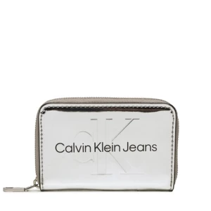 Mały Portfel Damski Calvin Klein Jeans Sculpted Med Zip Around K60K610405 Srebrny