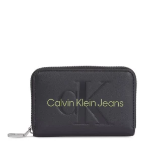 Mały Portfel Damski Calvin Klein Jeans Sculpted Med Zip Around Mono K60K607229 Czarny