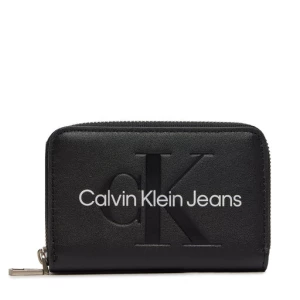 Mały Portfel Damski Calvin Klein Jeans Zip Around Mono K60K612255 Czarny