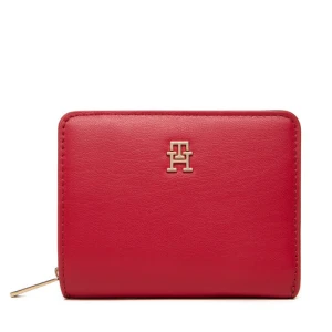 Mały Portfel Damski Tommy Hilfiger Th Icon Med Za Flap AW0AW17742 Czerwony