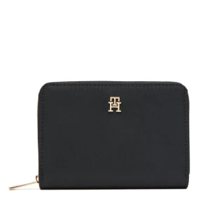 Mały Portfel Damski Tommy Hilfiger Th Icon Med Za Nylon AW0AW17741 Czarny