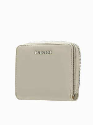Mały portfel damski ze skóry ekologicznej taupe Puccini