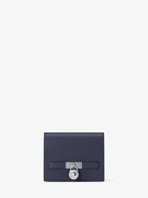 Mały portfel Hamilton Moderne ze skóry Michael Kors NIEBIESKI FORMALNY (Niebieski)