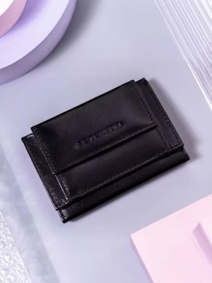 Mały, skórzany portfel damski na zatrzask Peterson