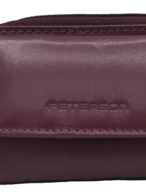 Mały, skórzany portfel damski na zatrzask — Peterson Merg