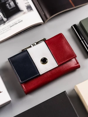Mały, skórzany portfel damski z systemem RFID — Peterson Merg