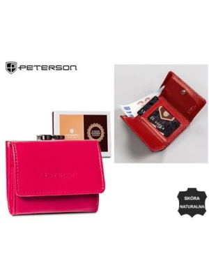 Mały, skórzany portfel damski z systemem RFID Protect Peterson